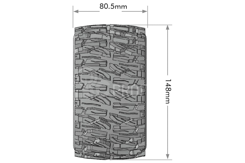 MT-MALLET SPEED 1/8, 0 a 1/2 offset 17 mm odnímateľný šesťhran, čierne disky, 2 ks