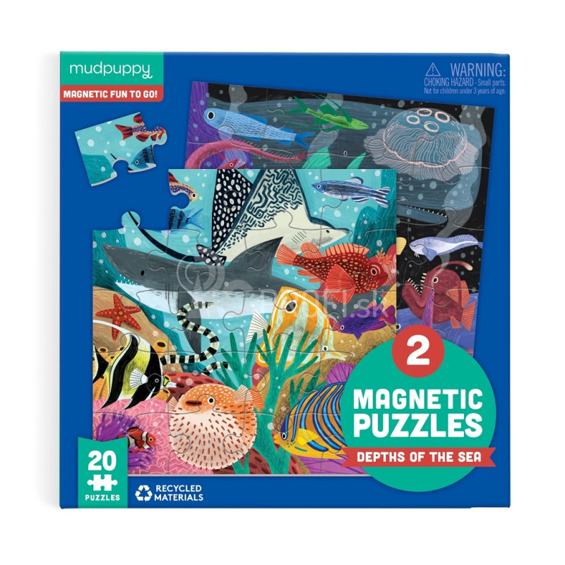 Mudpuppy Magnetické puzzle Hlboké more 2x20 dielikov