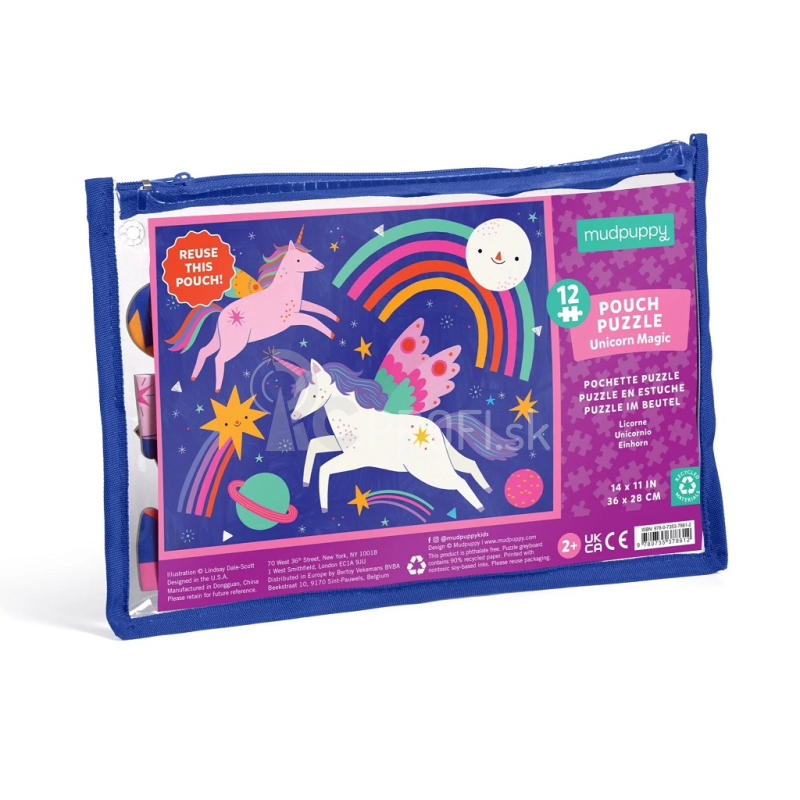 Mudpuppy Puzlle Unicorn Magic in a bag 12 kusov