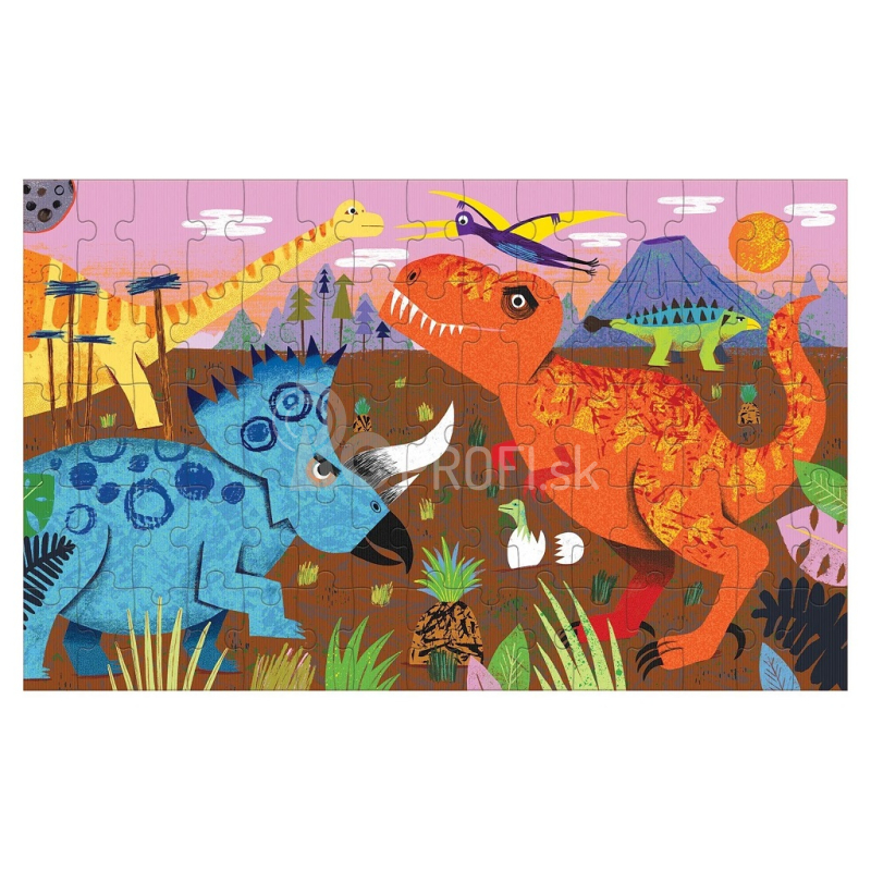 Mudpuppy Puzzle šošovkovité Dinosaury 75 dielikov