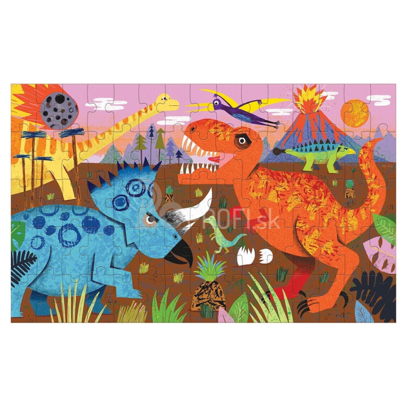 Mudpuppy Puzzle šošovkovité Dinosaury 75 dielikov