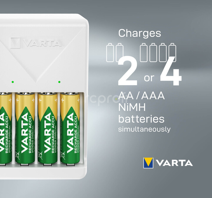 Nabíjačka VARTA Plug 57657 + 4 AA 2100 mAh