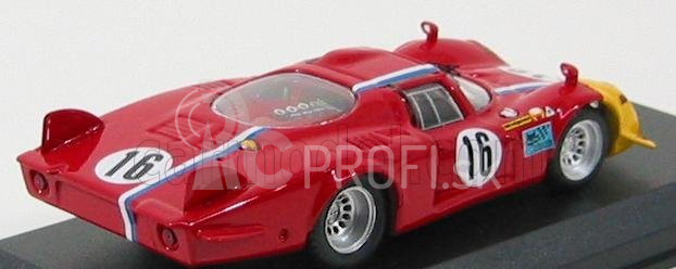 Najlepší model Alfa romeo 33.2 Coda Lunga N 16 Prove Spa 1968 T.pilett 1:43 Červeno-žltá