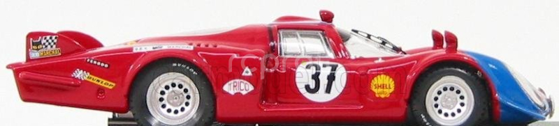 Najlepší model Alfa romeo 33.2 Coupe N 37 Le Mans 1968 Pilette - Slotemaket 1:43 Red Blue