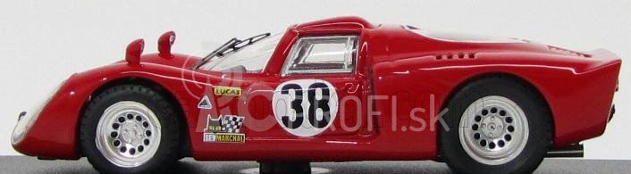 Najlepší model Alfa romeo 33.2 Coupe N 38 Test Le Mans 1968 Gosselin - Trosch 1:43 Red