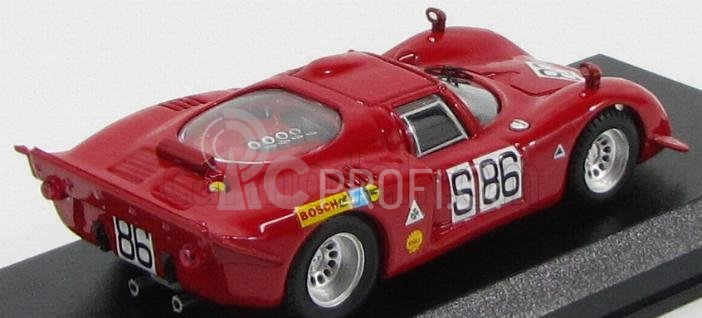 Najlepší model Alfa romeo 33.2 Coupe N 86 Nurburgring 1969 Vaccarella - De Adamich 1:43 Red