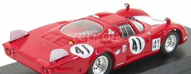 Najlepší model Alfa romeo 33.2 Lm N 41 24h Le Mans 1968 Baghetti - Vaccarella 1:43 Červená Biela