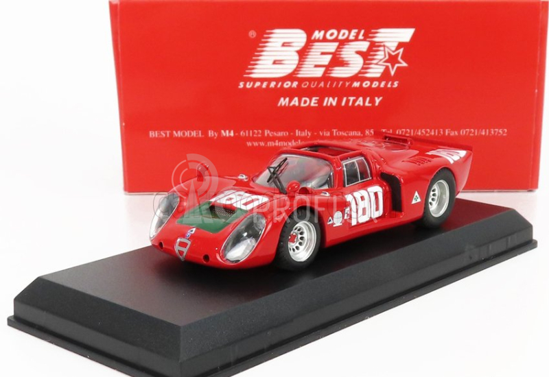 Najlepší model Alfa romeo 33.2 N 180 Targa Florio 1969 I.galli - N.giunti 1:43 Red