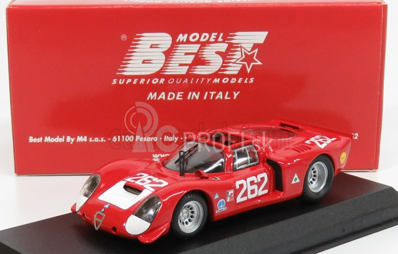 Najlepší model Alfa romeo 33.2 N 262 Targa Florio 1969 Vaccarella - De Adamich 1:43 Red