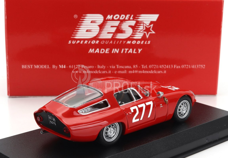 Najlepší model Alfa romeo Giulia Tz Coupe N 277 Coppa F.i.s.a. Monza 1963 Roberto Bussinello 1:43 Red