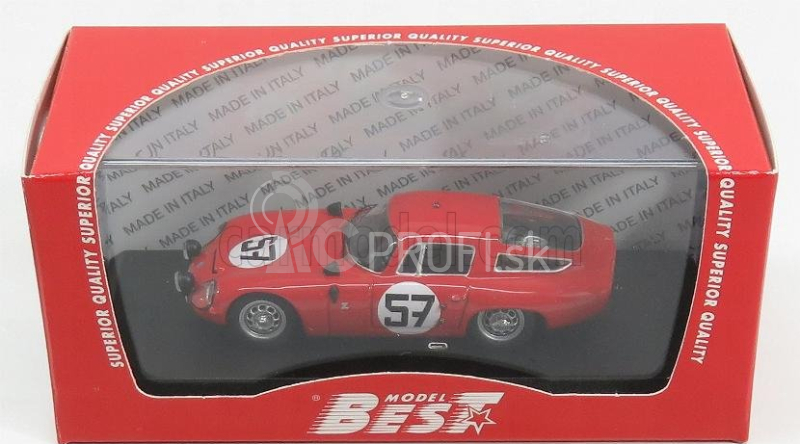 Najlepší model Alfa romeo Tz1 Coupe N 57 13. 24h Le Mans 1964 Bussinello - Deserti 1:43 Červená