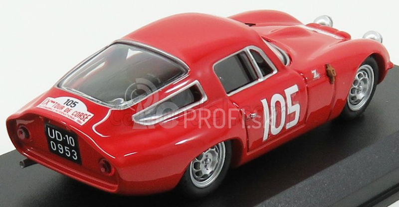 Najlepší model Alfa romeo Tz1 N 105 2nd Rally Tour De Corse 1964 Rolland - G.augias 1:43 Red