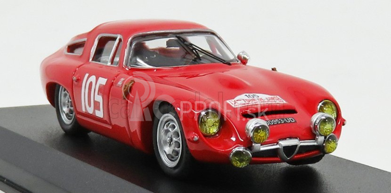 Najlepší model Alfa romeo Tz1 N 105 2nd Rally Tour De Corse 1964 Rolland - G.augias 1:43 Red