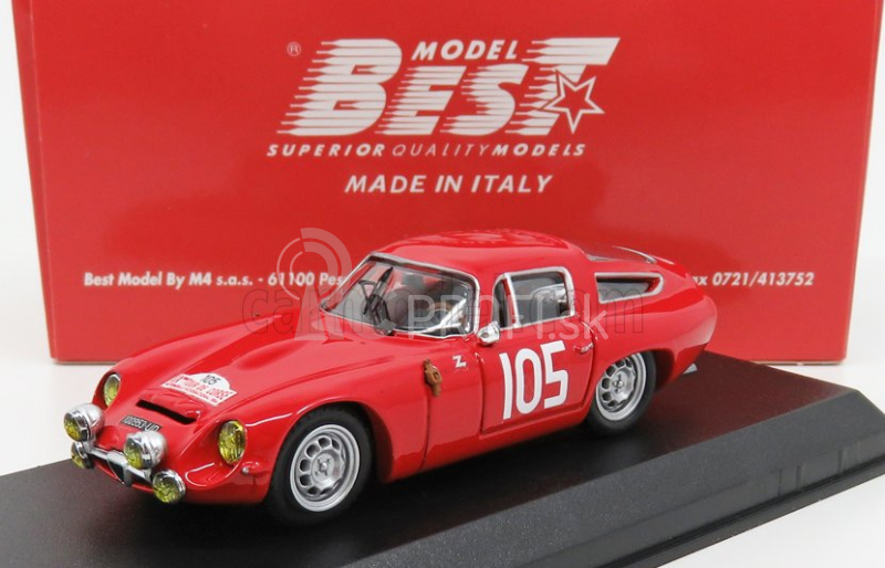 Najlepší model Alfa romeo Tz1 N 105 2nd Rally Tour De Corse 1964 Rolland - G.augias 1:43 Red