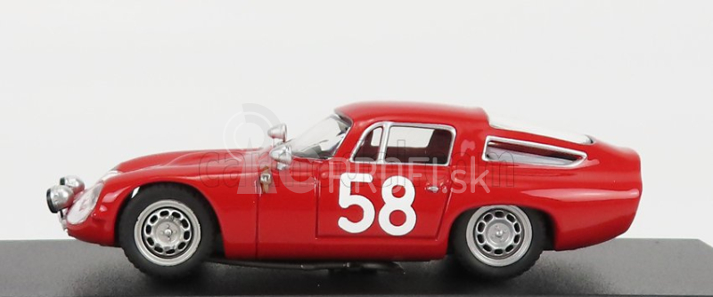 Najlepší model Alfa romeo Tz1 N 58 Targa Florio 1964 Bussinello - Todaro 1:43 Red