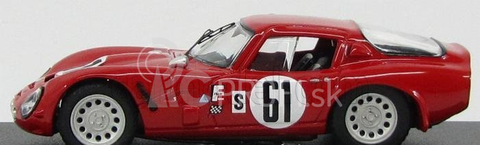 Najlepší model Alfa romeo Tz2 Coupe N 61 Sebring 1966 T.zeccoli 1:43 Red