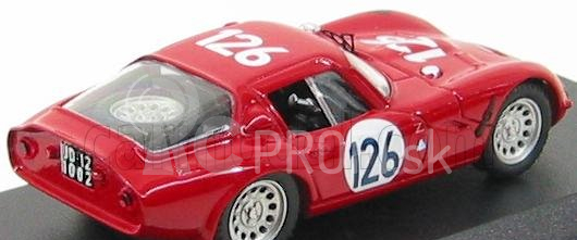 Najlepší model Alfa romeo Tz2 N 126 Targa Florio 1966 Pinto - Todaro 1:43 Red