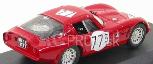 Najlepší model Alfa romeo Tz2 N 77 Nurburgring 1966 L.bianchi - H.schultz 1:43 Red