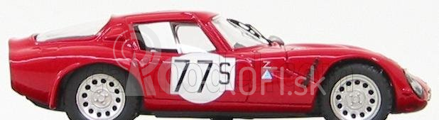 Najlepší model Alfa romeo Tz2 N 77 Nurburgring 1966 L.bianchi - H.schultz 1:43 Red