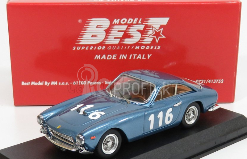 Najlepší model Ferrari 250 Gtl N 116 Targa Florio 1965 Blouin - Sauer 1:43 Modrá