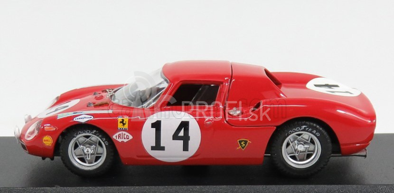 Najlepší model Ferrari 250lm 3.3l V12 Team North American Racing Team N.a.r.t. N 14 24h Le Mans 1968 M.gregory - C.klob 1:43 Červená