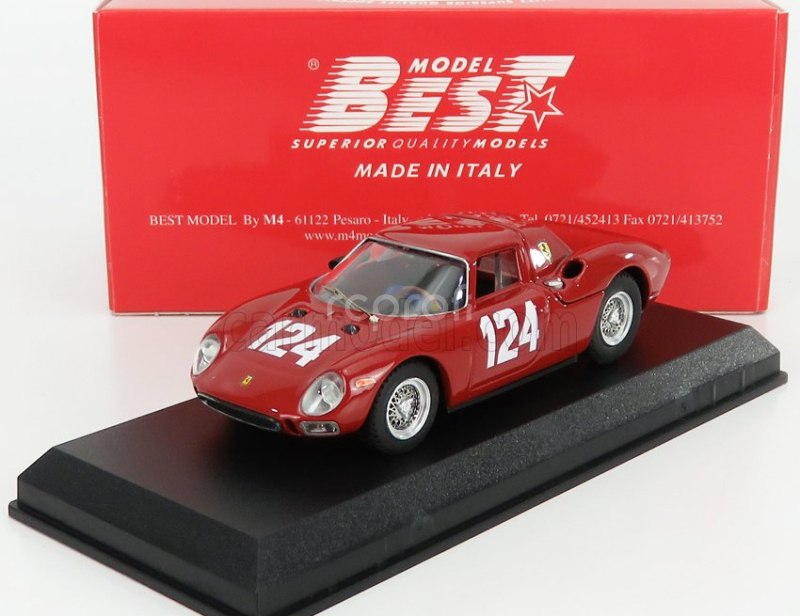 Najlepší model Ferrari 250lm Coupe N 124 Winner Mugello Gp 1965 M.casoni - G.nicodemi 1:43 Red