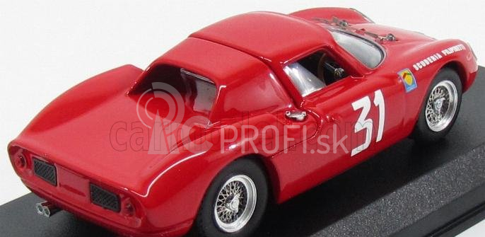 Najlepší model Ferrari 250lm Coupe N 31 Winner Monza 1964 N.vaccarella 1:43 Červená