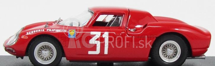 Najlepší model Ferrari 250lm Coupe N 31 Winner Monza 1964 N.vaccarella 1:43 Červená