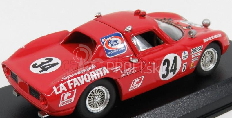 Najlepší model Ferrari 250lm N 34 Winner Class 24h Daytona 1968 Gunn - Ortega - Merello 1:43 Red