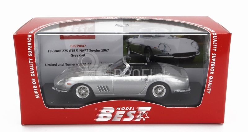 Najlepší model Ferrari 275 Gtb/4 Spider 1967 1:43 Strieborný