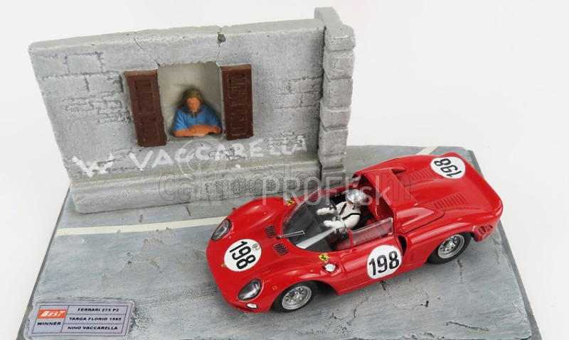 Najlepší model Ferrari 275p N 198 Winner Targa Florio 1965 Nino Vaccarella 1:43 Červená