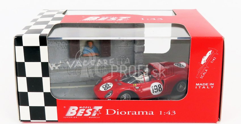 Najlepší model Ferrari 275p N 198 Winner Targa Florio 1965 Nino Vaccarella 1:43 Červená