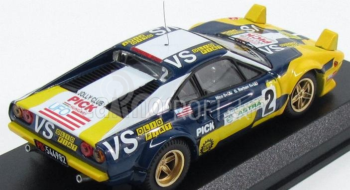 Najlepší model Ferrari 308 Gtb Gr4 N 2 Rally Valli Piacentine 1980 Nico - Barban 1:43 Yellow Blue