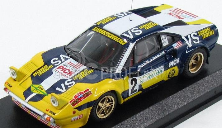 Najlepší model Ferrari 308 Gtb Gr4 N 2 Rally Valli Piacentine 1980 Nico - Barban 1:43 Yellow Blue