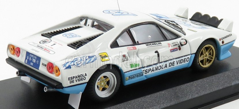 Najlepší model Ferrari 308 Gtb N 1 Winner Rally Criterium Luis De Baviera 1984 Zanini - Autet 1:43 White Blue