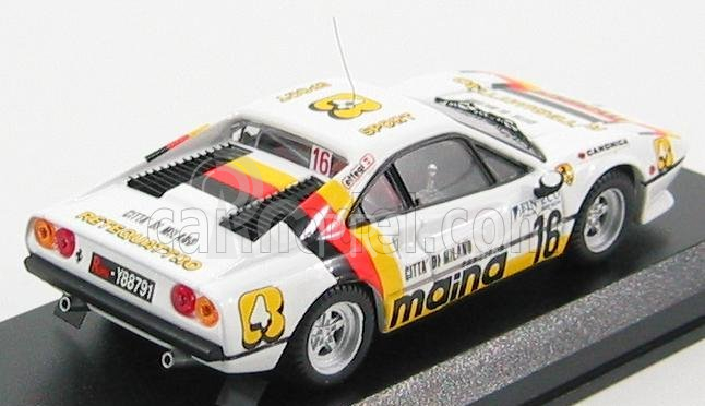 Najlepší model Ferrari 308 Gtb N 16 Rally Dei Laghi 1984 1:43 bielo žltá