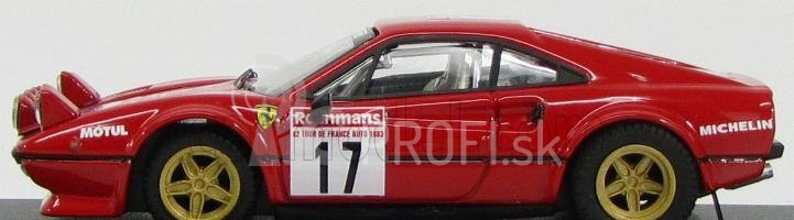 Najlepší model Ferrari 308 Gtb N 17 Tour De France 1953 Bouteloup - Panic 1:43 Red