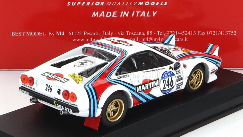 Najlepší model Ferrari 308 Gtb N 246 Rally Tour De Corse Historique 2012 J.j.aghina - J.rupert 1:43 White Blue Red