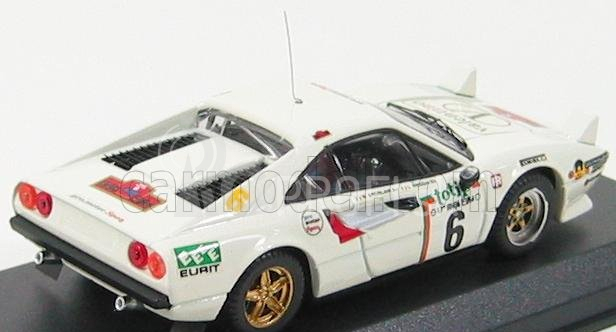 Najlepší model Ferrari 308 Gtb N 6 Rally Elba 1985 Roggia - Ercolani 1:43 White