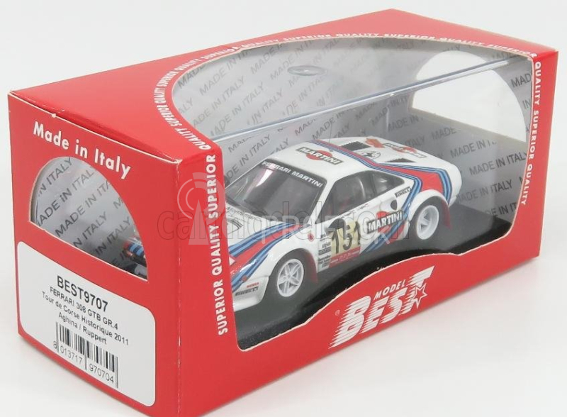 Najlepší model Ferrari 308 Gtb Team Martini Racing Gr.4 N 151 Historique Rally Tour De Corse 2011 Aghina - Rupert 1:43 Biela modrá červená