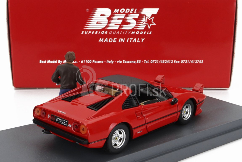 Najlepší model Ferrari 308 Gts 1977 - Osobné auto Gillesa Villeneuva s obrázkom 1:43 Red