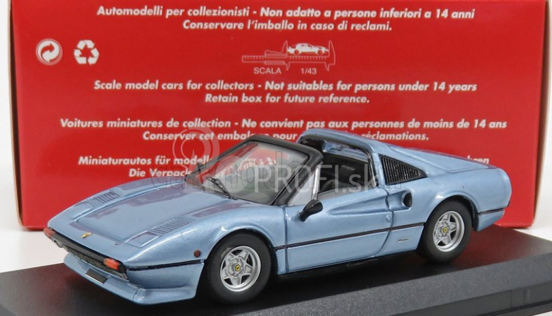 Najlepší model Ferrari 308 Gts Spider 1978 1:43 Light Blue Met