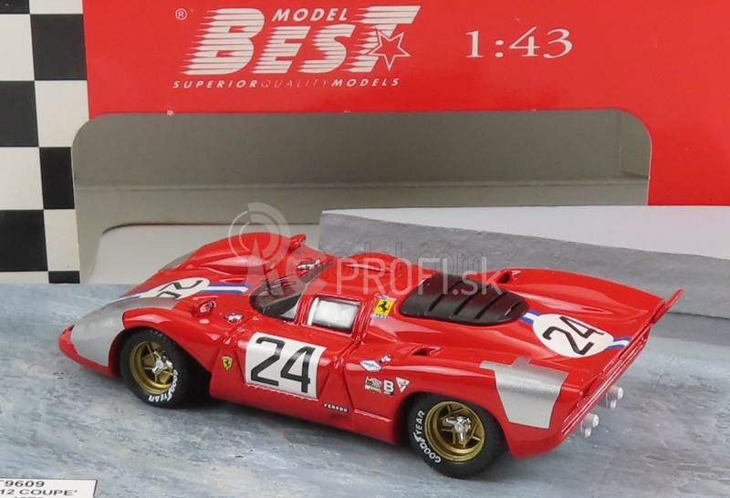 Najlepší model Ferrari 312 Coupe N 24 Daytona 1970 M.parkes - S.posey 1:43 Red