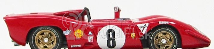 Najlepší model Ferrari 312 P Spider N 8 1000km Spa 1969 Rodriguez - Piper 1:43 Red