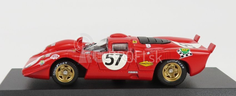 Najlepší model Ferrari 312p 3.0l V12 Coupe Team N.a.r.t N 57 24h Le Mans 1970 C.parsons - T.adamowicz 1:43 Red