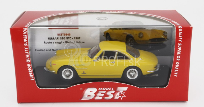 Najlepší model Ferrari 330 Gtc Coupe 1967 - Ráfiky - Cerchio A Raggio 1:43 Yellow