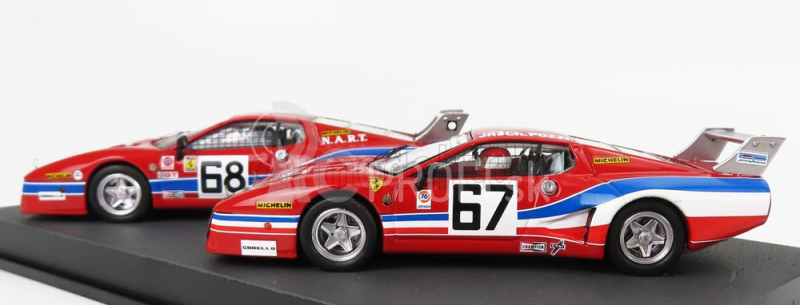 Najlepší model Ferrari Set 2x 512bb Lm Team Jms Pozzi Racing N 67 24h Daytona 1979 C.b.lena - M.leclere - J.c.andruet + 512bb Lm Team N.a.r.t. N 68 24h Daytona 1979 B.tullis - J.p.delaunay - P.bedard 1:43 Red