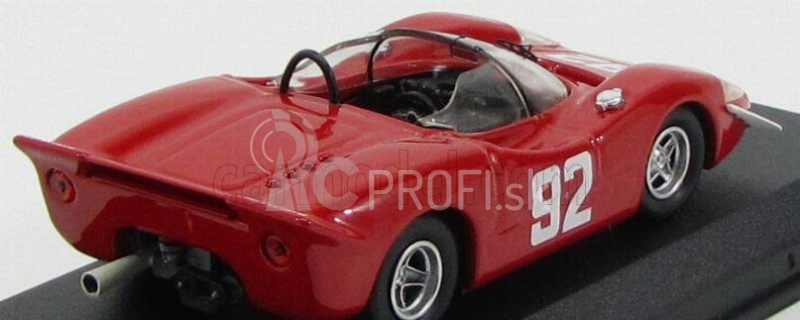 Najlepší model Fiat Abarth 2000s N 92 Víťaz Campionato Europeo Montagna 1969 A.merzario 1:43 Červená