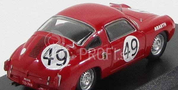 Najlepší model Fiat Abarth 850s Coupe Team Abarth Cie N 49 24h Le Mans 1960 Spychier - Feret 1:43 Red