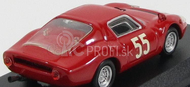 Najlepší model Fiat Abarth Ot1300 Coupe N 55 Monza 1966 Baghetti - Cella - Fischhaber - Furtmayr 1:43 Červená